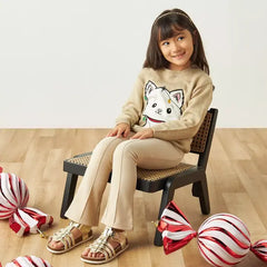 Max fashion Cat Applique Sweater
