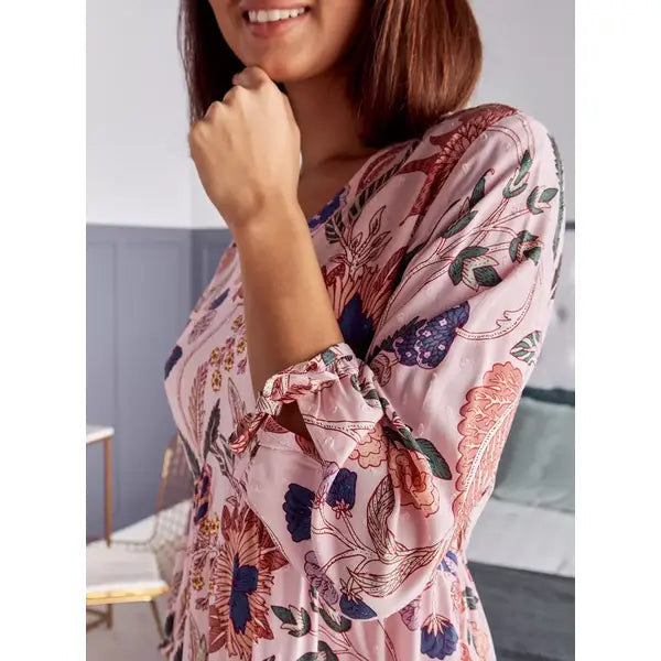 Max fashion All-Over Floral Print Knee Length Night Dress pink DiscountStore Max fashion All-Over Floral Print Knee Length Night Dress pink DiscountStore