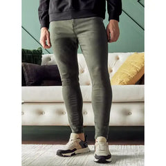 MAX FASHION Plain Skinny Fit Jeans-Green