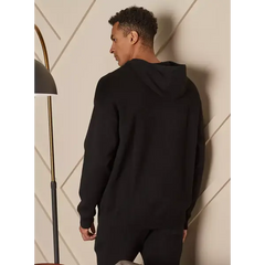 Plain Hoodie with Kangaroo Pockets Black