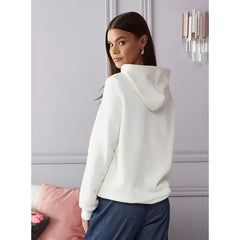 MAX FASHION Barbie Print Hooded Sweatshirt-White