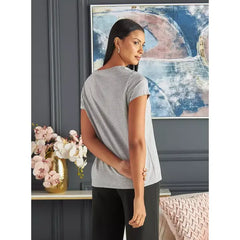 MAX FASHION Mickey Mouse and Friends Print T-shirt-Gray