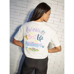 MAX FASHION F.R.I.E.N.D.S. Print Boxy T-shirt-White