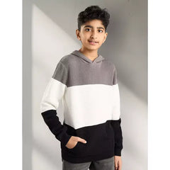 Max fashionTextured Panelled Sweater with Hood