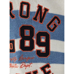 Max fashion Varsity Applique Sweater white