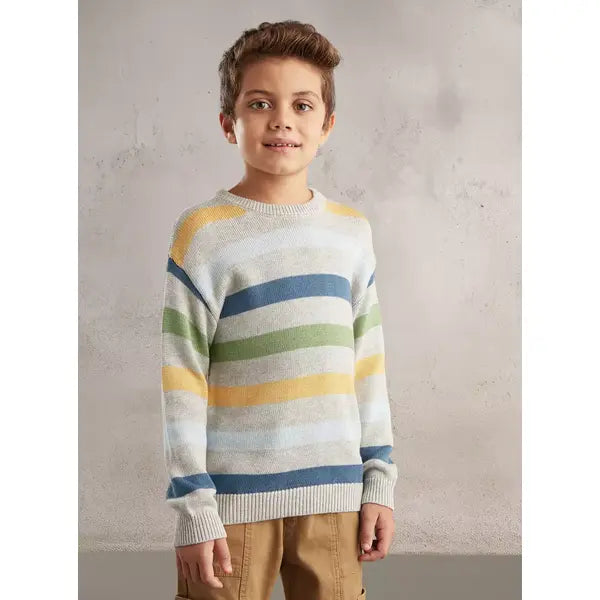 Striped Sweater gray