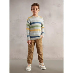 Striped Sweater gray