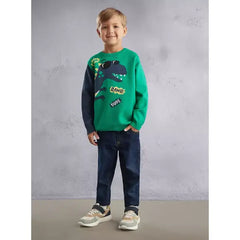 Max fashion Dinosaur Print Sweater Green