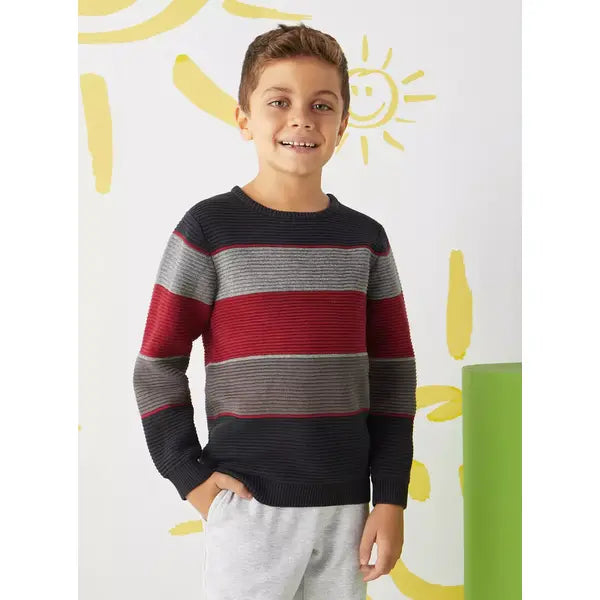 Colourblock Ottoman Sweater Multicolor
