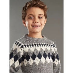Fair Isle Knitted Sweater with Long Sleeves