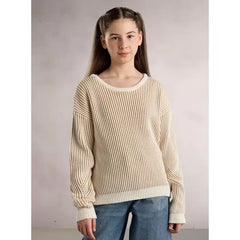 Max fashion Ribbed Sweater brown