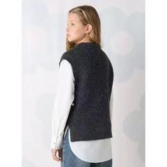 Max fashion Textured Twofer Top black