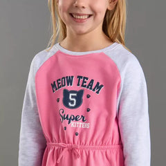 Max fashion Typography Print Sweat Dress pink