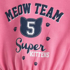 Max fashion Typography Print Sweat Dress pink