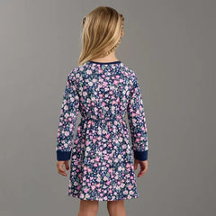 Max fashion All-Over Floral Print Sweat Dress blue