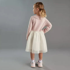 Max fashion Minnie Mouse Print Collared Sweater Dress pink