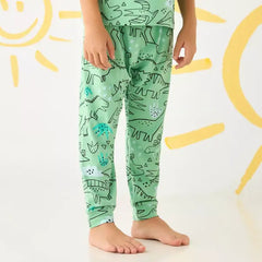 Max fashion All-Over Dinosaur Print T-shirt and Pyjama Set green