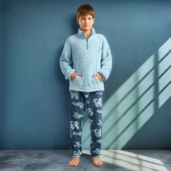 Max fashion Athletic League Print Pyjama Set blue