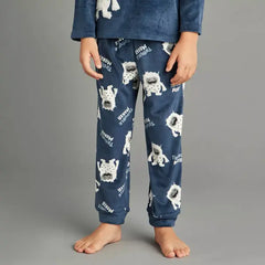 Max fashion Monster Detail T-shirt and Pyjama Set blue