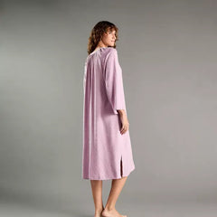Max fashion Dobby Textured Viscose Night Dress purple