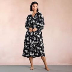 Max fashion All-Over Floral Print Night Dress black