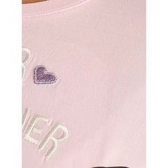 MAX FASHION Stitch and Angel Print Pyjama Set-Pink