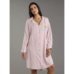 MAX FASHION Winnie the Pooh Print Sleepshirt-Cream