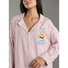 MAX FASHION Winnie the Pooh Print Sleepshirt-Cream