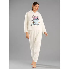 MAX FASHION Angel Detail Pyjama Set-Cream