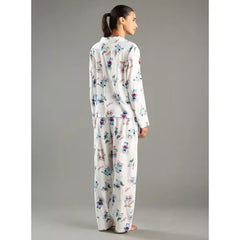 MAX FASHION All-Over Stitch and Angel Print Shirt and Pyjama Set-Multicolour
