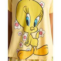 MAX FASHION Tweety Print Pyjama Set-Yellow