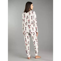 MAX FASHION All-Over Minnie Mouse Print Pyjama Set-White