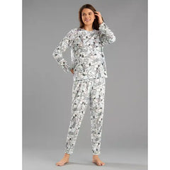 MAX FASHION All-Over Snoopy Print Pyjama Set-Blue