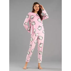 MAX FASHION All-Over Hello Kitty Print Pyjama Set-Pink