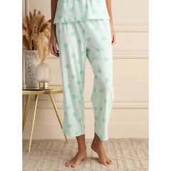 MAX FASHION Snoopy Print Cotton Pyjama Set-Green
