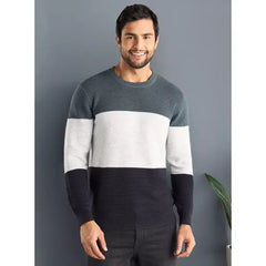 Panelled Ottoman Sweater gray