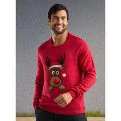 Reindeer Detail Sweater Red