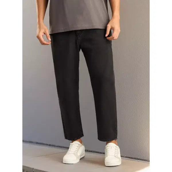 MAX FASHION Slouchy Fit Jeans-Black
