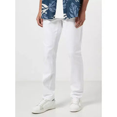 MAX FASHION Plain Slim Fit Jeans-White