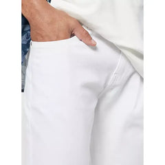 MAX FASHION Plain Slim Fit Jeans-White