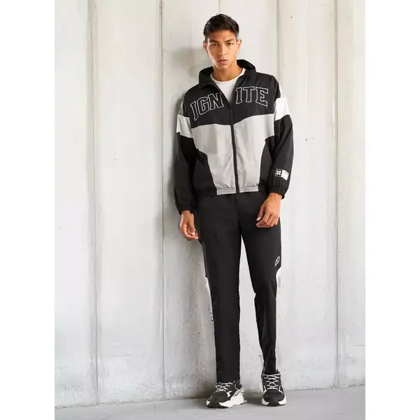 Panelled Oversized Jacket - Black