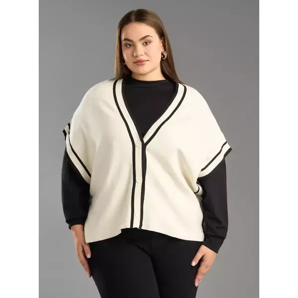 Plain Cardigan white