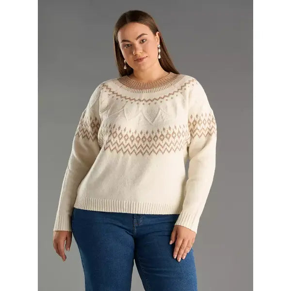 Printed Sweater brown