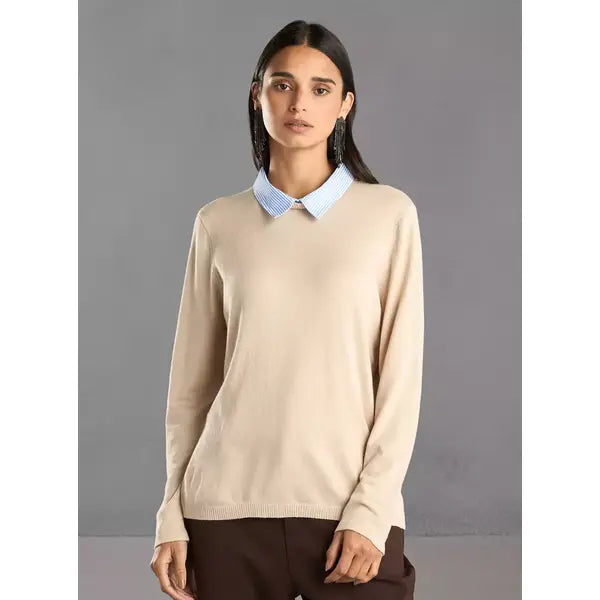 Twofer Sweater Cream