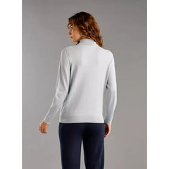 Plain Turtle Neck Jumper with Long Sleeves gray