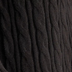 Textured Polo Sweater Dress Black