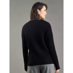 Textured Jumper with Zip Detail Black