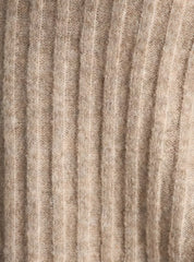 Textured Collared Jumper with Long Sleeves Brown