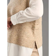 Textured Twofer Top brown