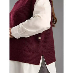 Textured Twofer Top red